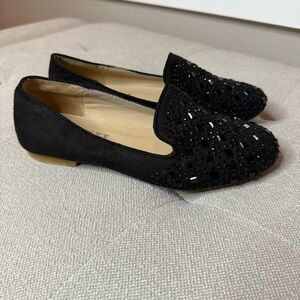 Women’s ZCH black suede and rhinestone flats size 35 (U.S. 5)